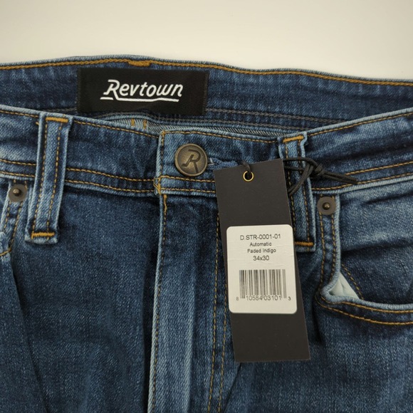 Revtown Faded Indigo Automatic Men's Jeans 34 X 30 - Picture 6 of 7
